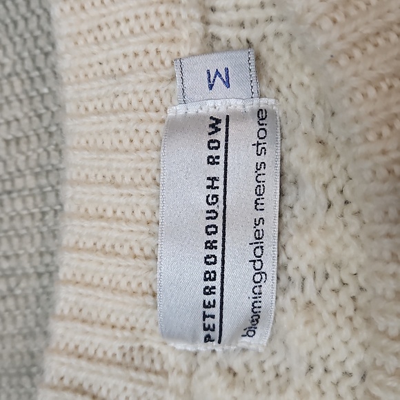 Vintage Peterborough Row 100% Wool Sweater Men's M Made in Scotland Cable Knit - Picture 3 of 13
